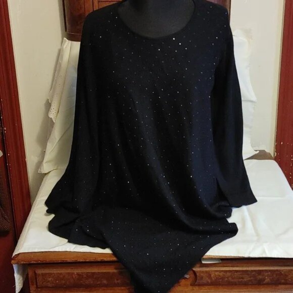 Anne Klein One-Sleeve Poncho Sweater - Women's Size Large - Picture 2 of 8